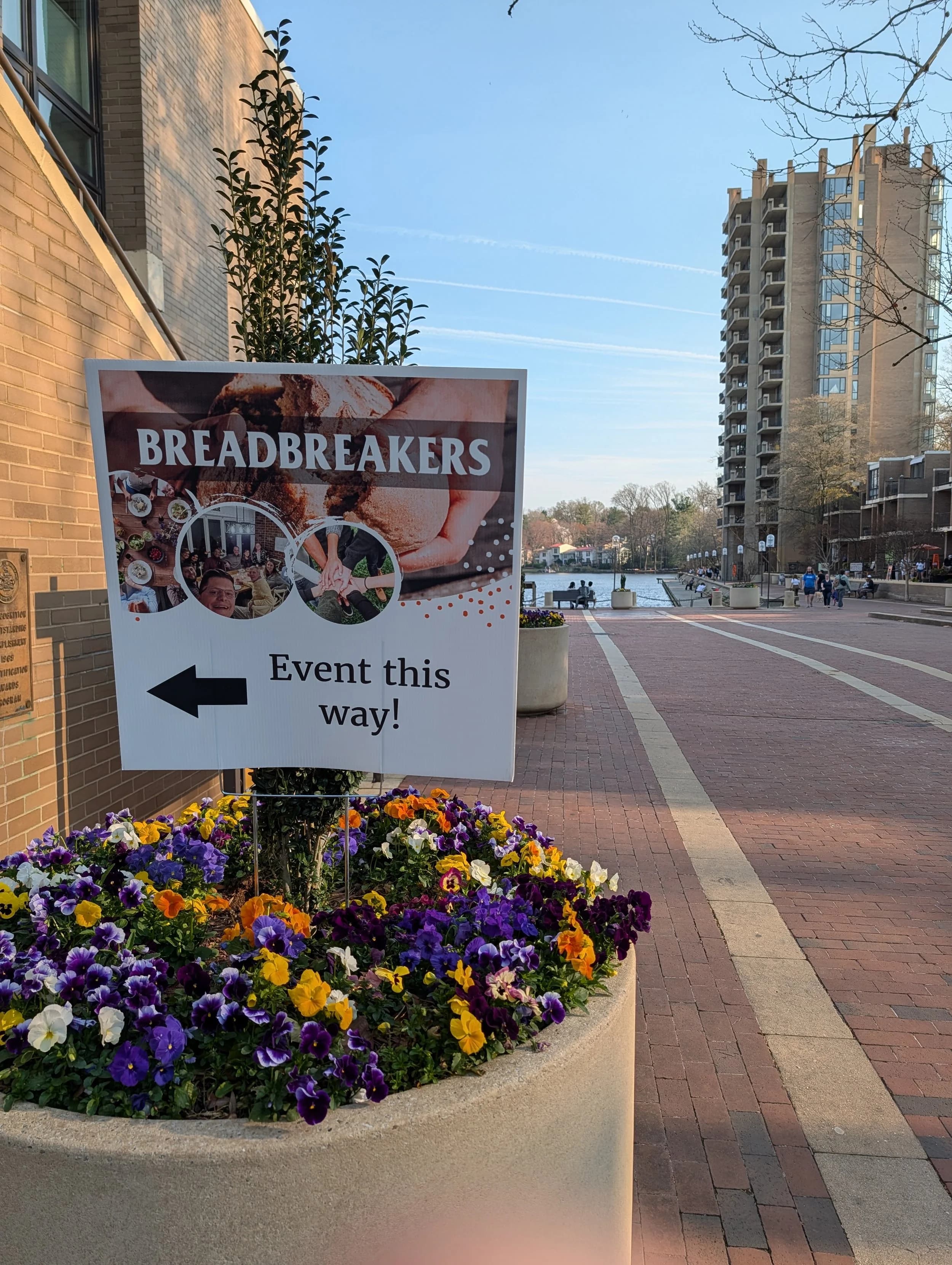 People gathered for a BreadBreakers event